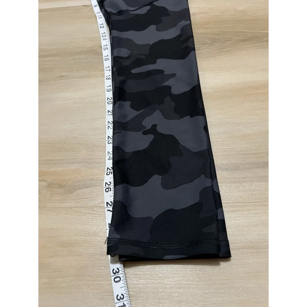 Old‎ Navy Active Go Dry Leggings Girls XXL (18) Black Gray Pull On Elastic Camo